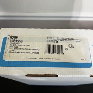 Moen T920P Kingsley‎ Two-Handle High Arc Roman Tub Faucet Polished Brass New